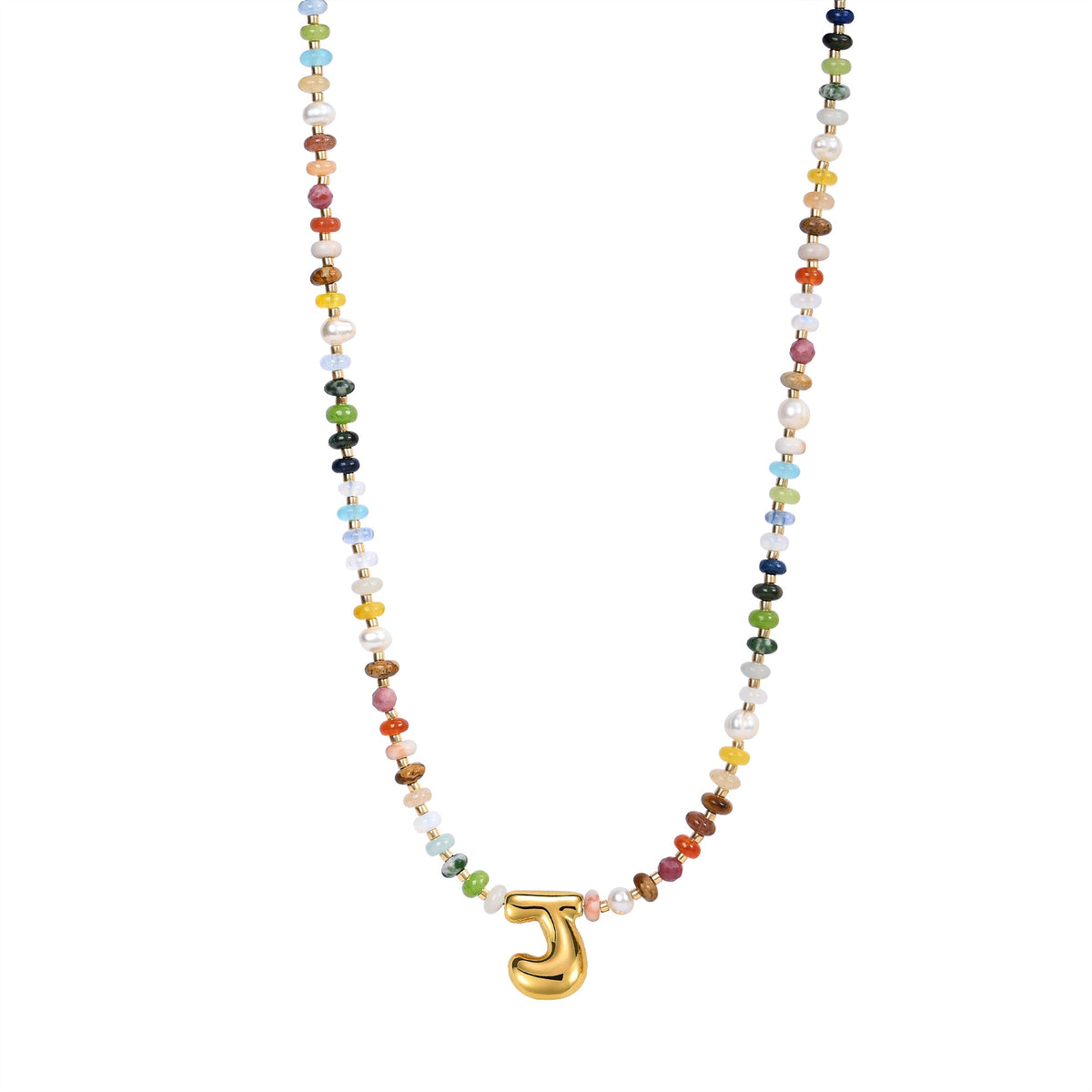 Colar com Letras em Bolha Multicoloridas