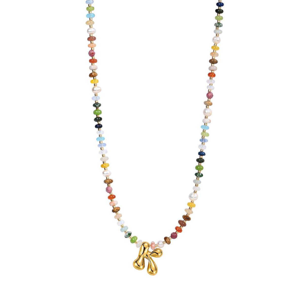Colar com Letras em Bolha Multicoloridas