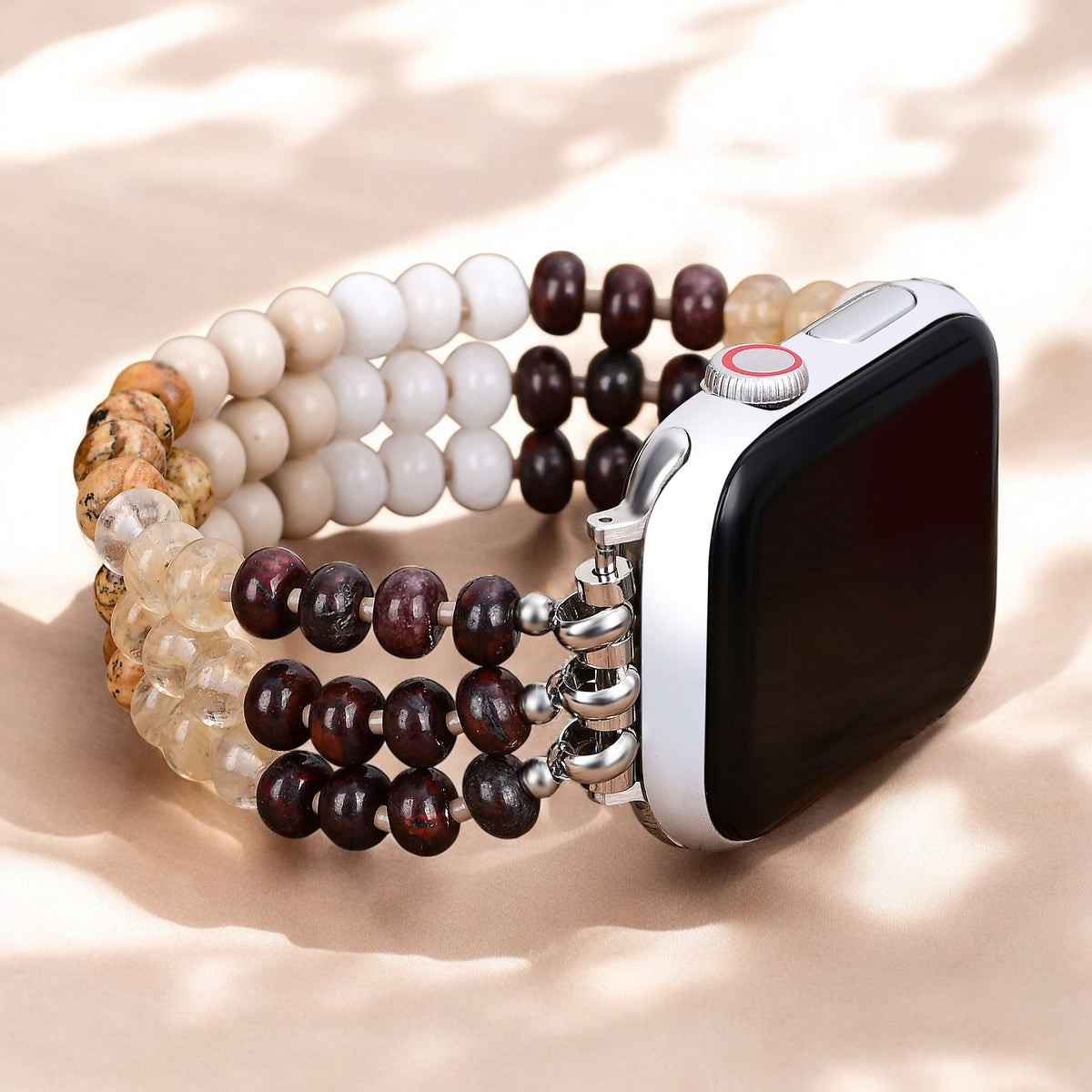 Pulseira Elástica Apple Watch em Pedra Areia Dourada