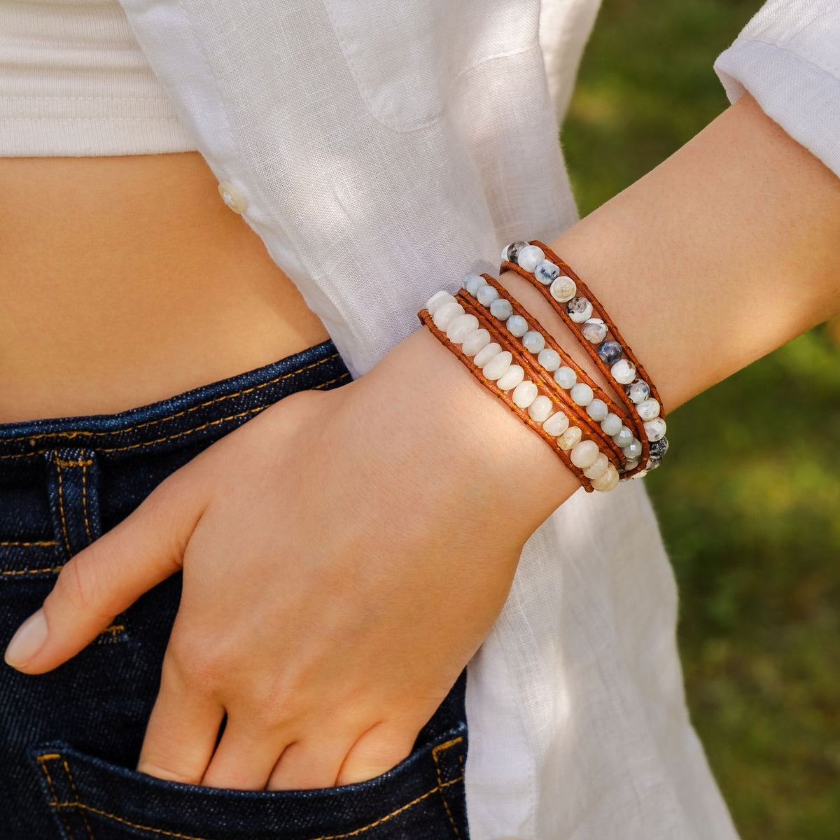 Pulseira Artesanal White Harmony