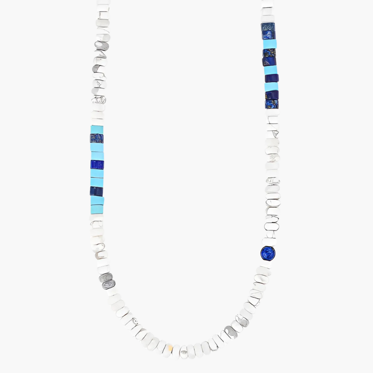 Colar Masculino de Hematita Oceano