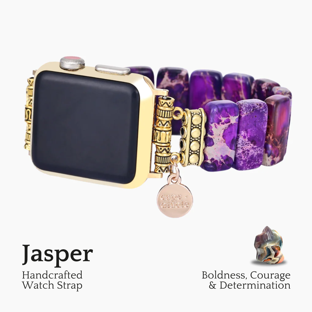 Pulseira elástica Indigo Tibetan Jasper para Apple Watch