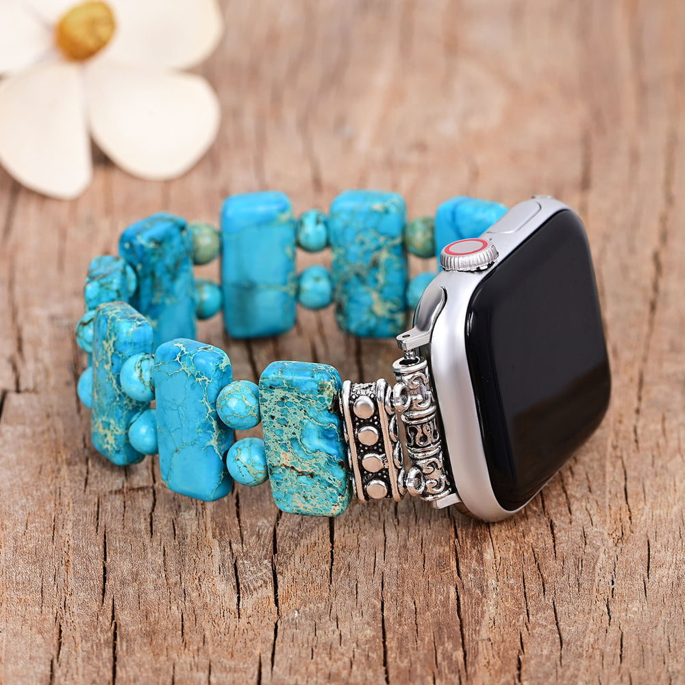 Correia elástica Serenity Turquoise para Apple Watch