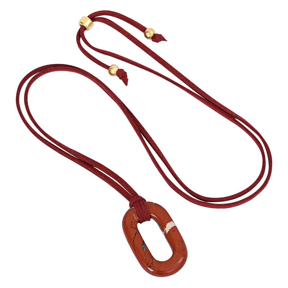 Colar Serenidade Redstone em Camurça