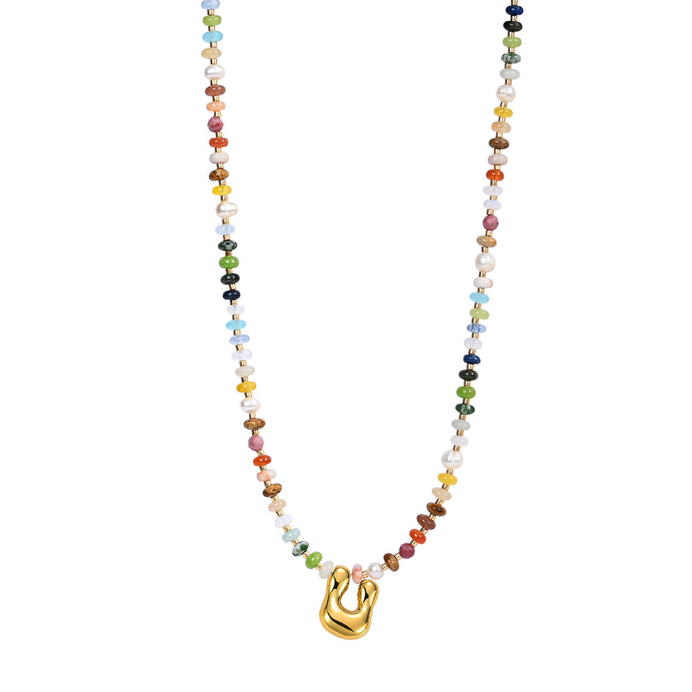 Colar com Letras em Bolha Multicoloridas
