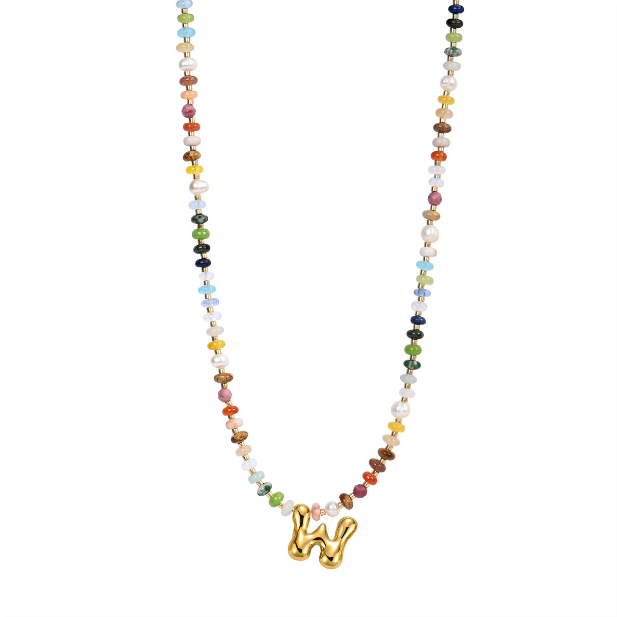Colar com Letras em Bolha Multicoloridas