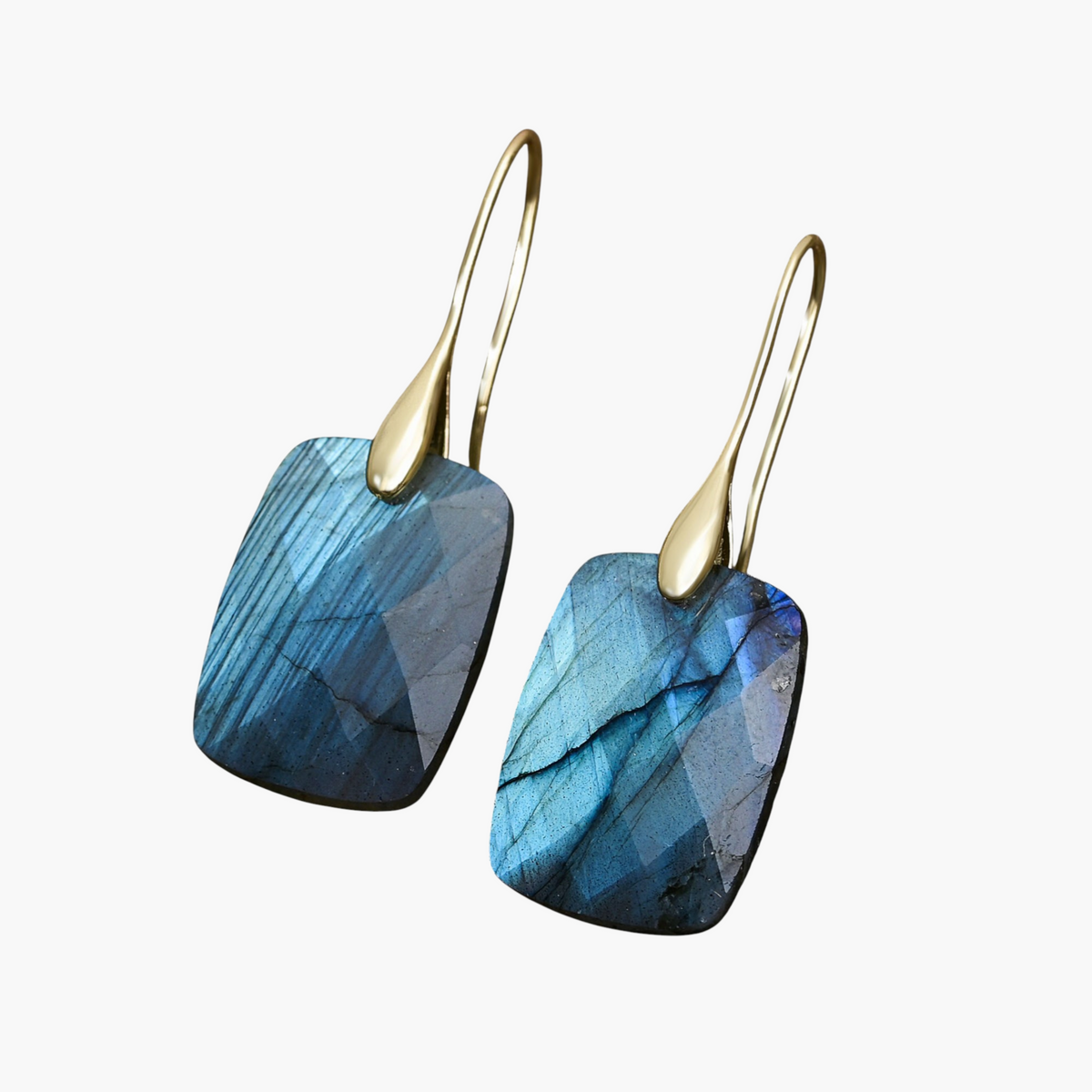 Brincos Labradorite Glow Drops