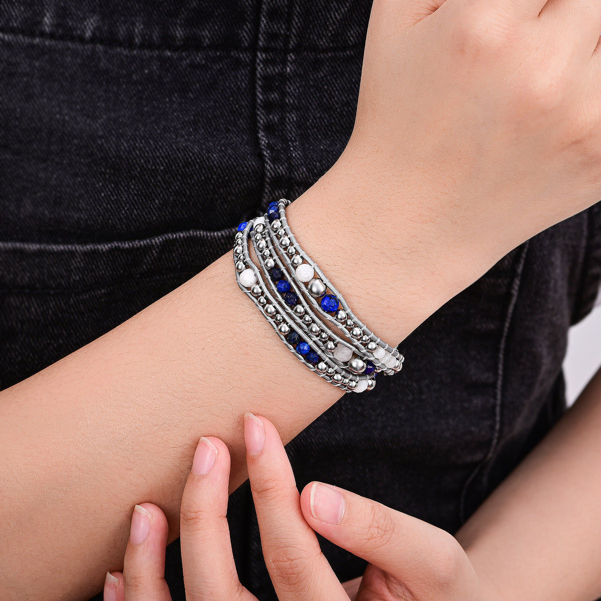 Pulseira Envolvente de Proteção Celestial Lápis