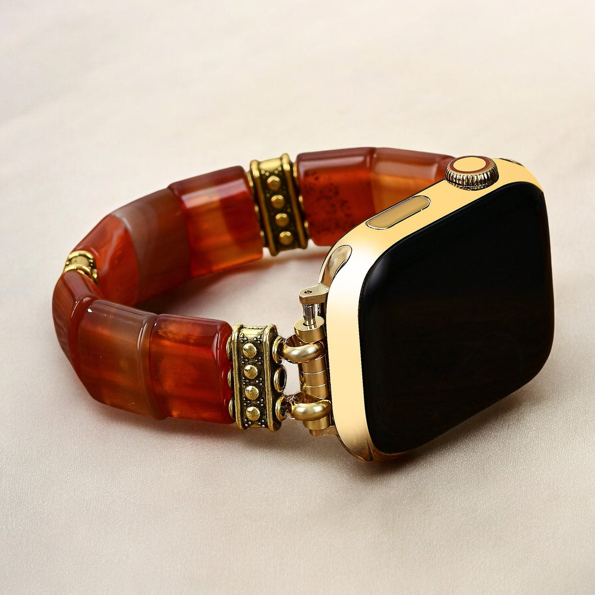 Pulseira Elástica Serene Flame Agate para Apple Watch