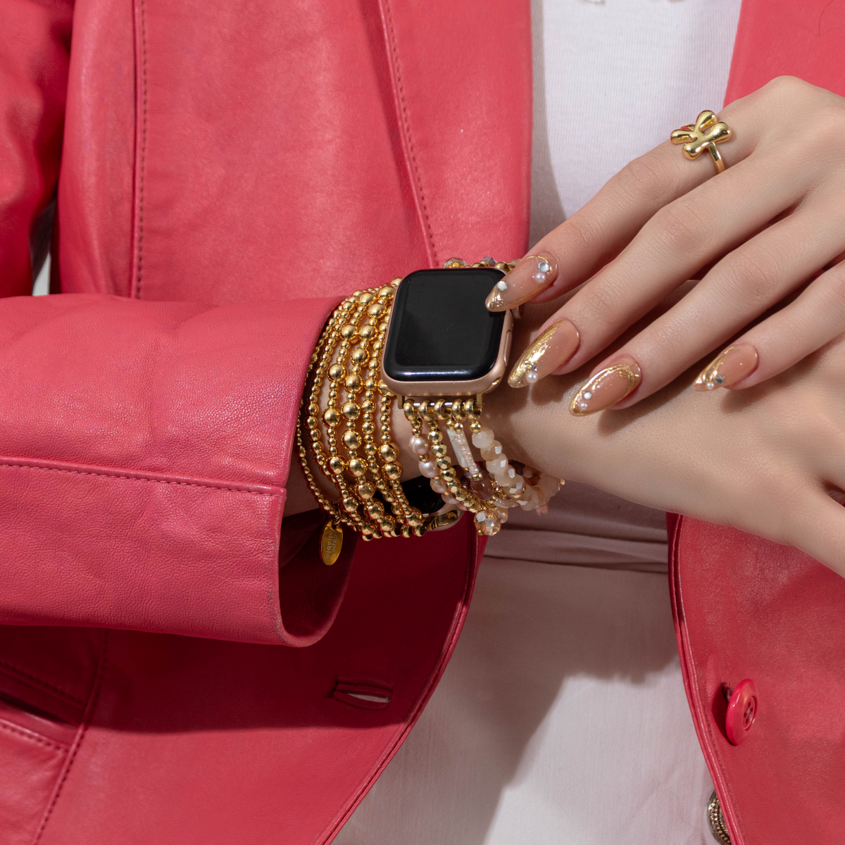 Pulseira Elástica Pearly Rosette para Apple Watch