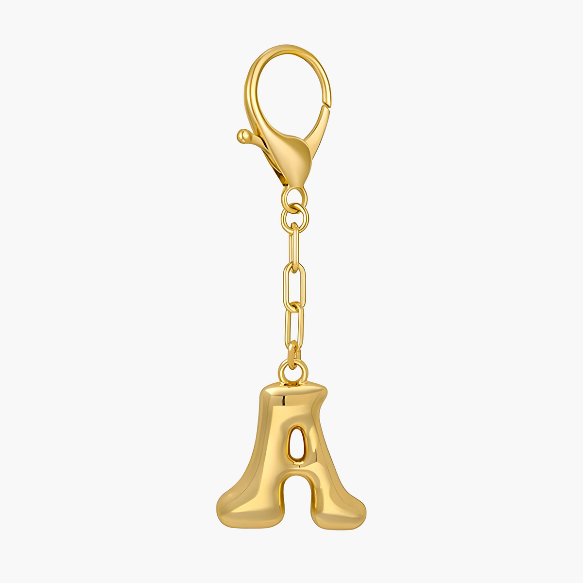 Chaveiro e Pendurar de Bolsa com Inicial em Letra de Balão