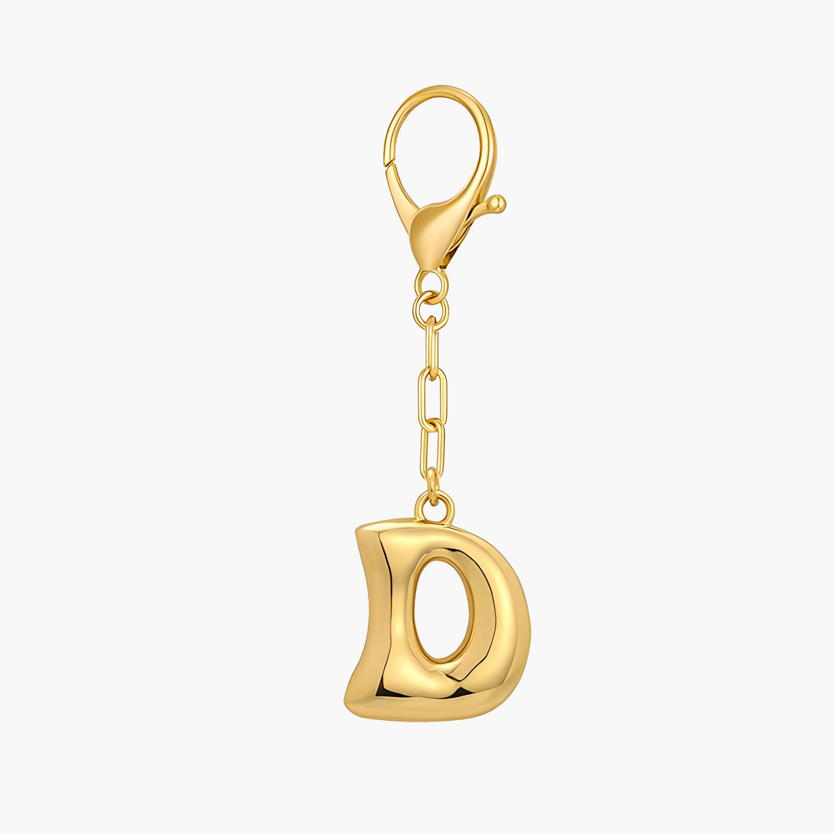 Chaveiro e Pendurar de Bolsa com Inicial em Letra de Balão