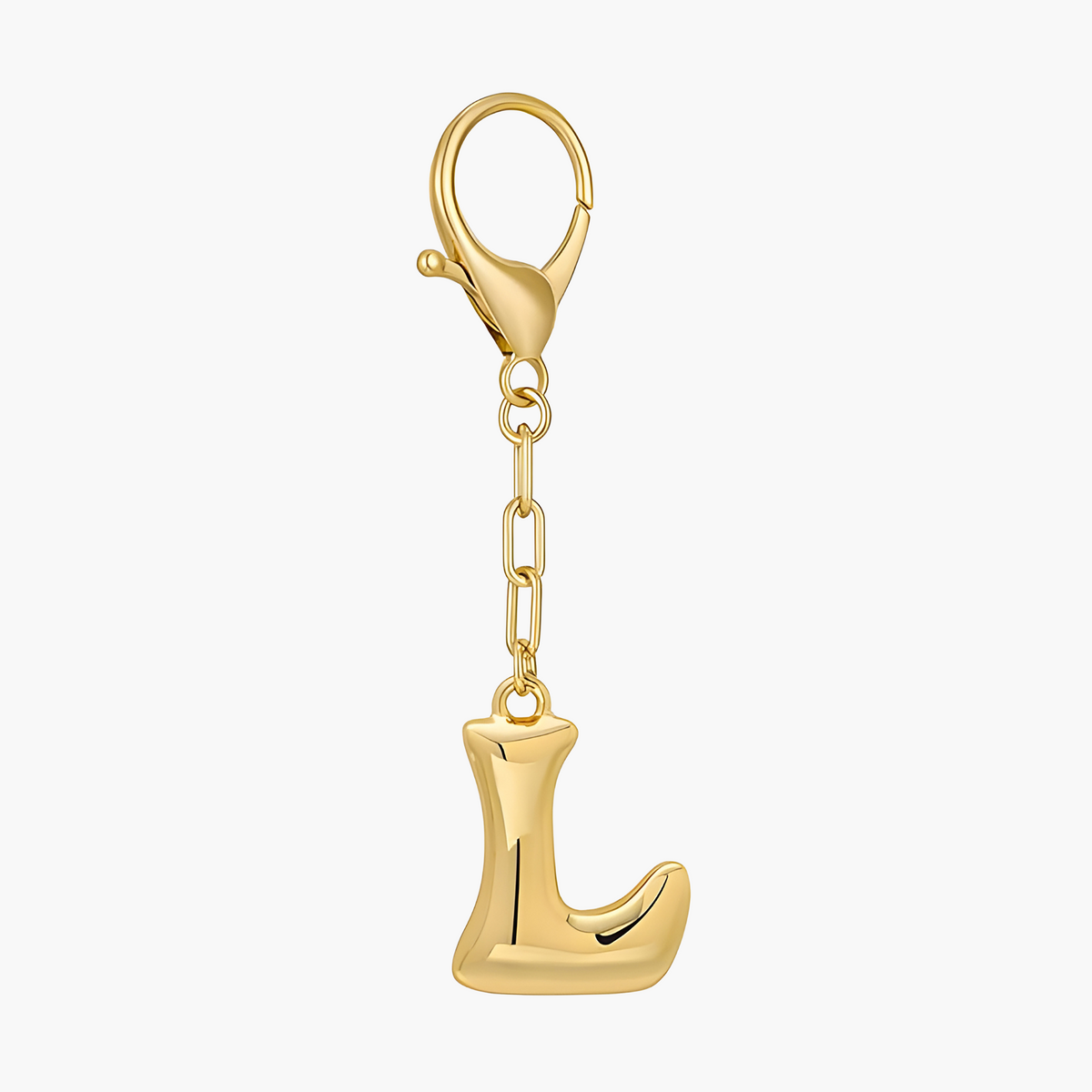 Chaveiro e Pendurar de Bolsa com Inicial em Letra de Balão