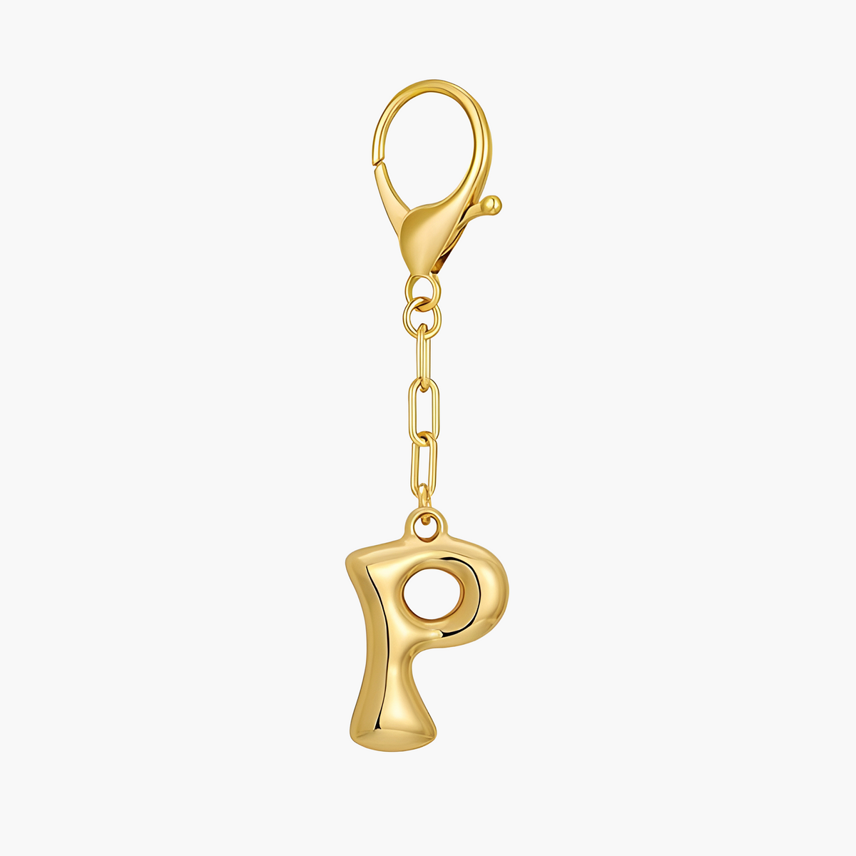 Chaveiro e Pendurar de Bolsa com Inicial em Letra de Balão