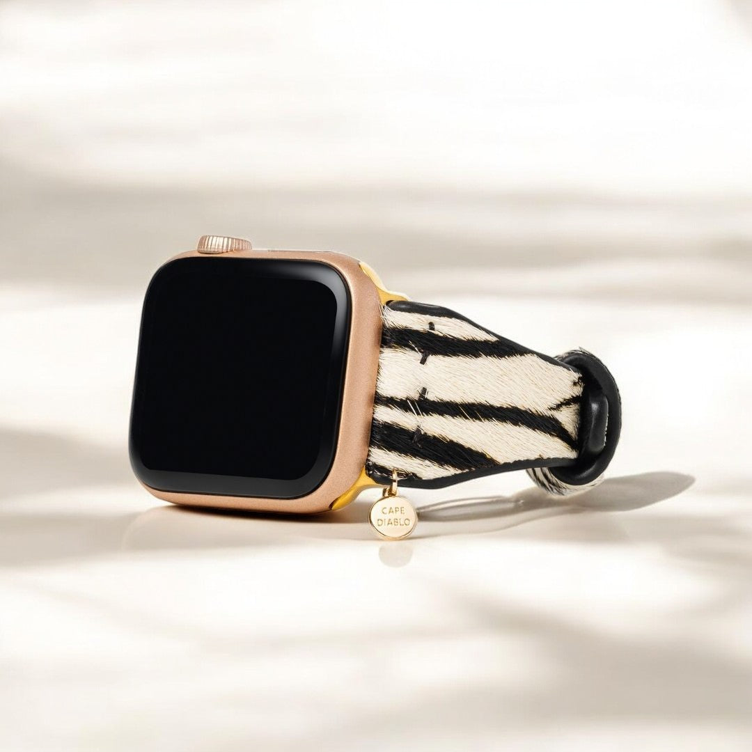 Correia de Couro Zebra Luxe para Apple Watch