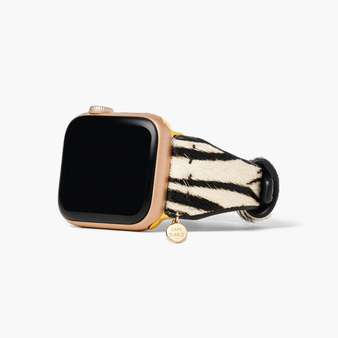 Correia de Couro Zebra Luxe para Apple Watch