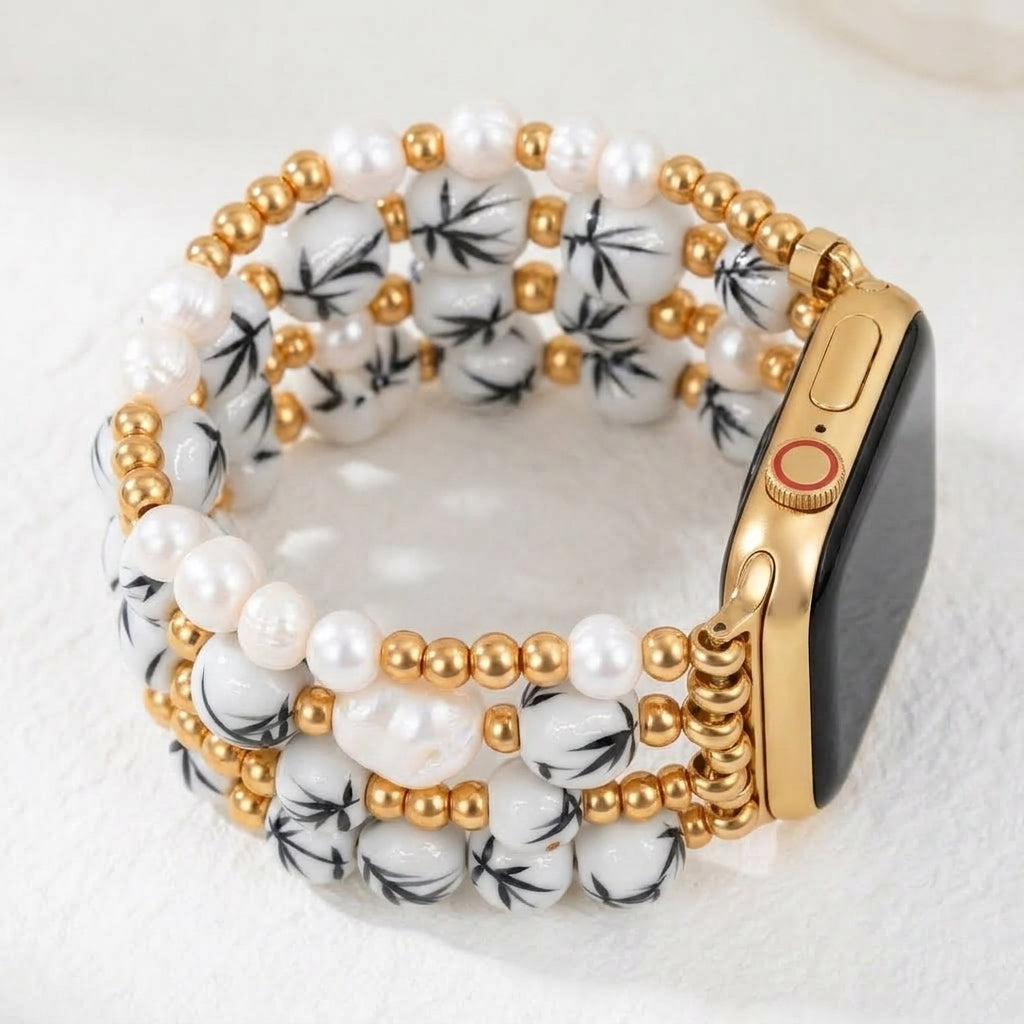 Bracelete Apple Watch Porcelain Garden Bamboo Mist