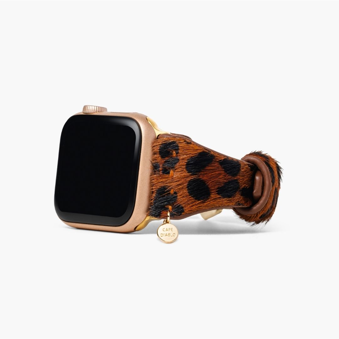 Correia Apple Watch em pele castanha Panthera