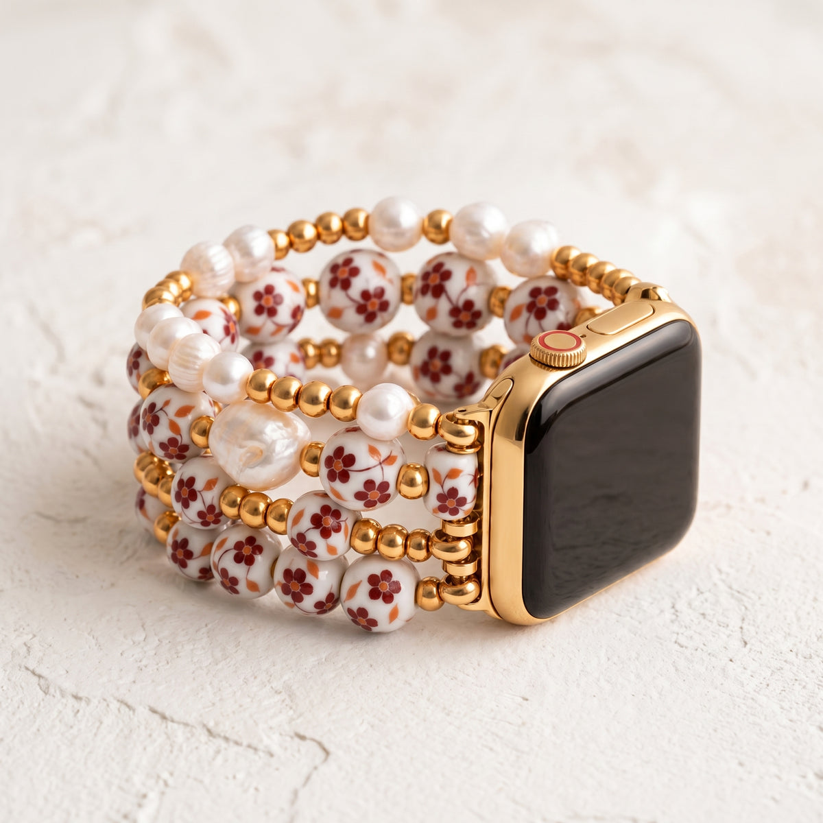 Bracelete Apple Watch Porcelain Garden Autumn Blossom