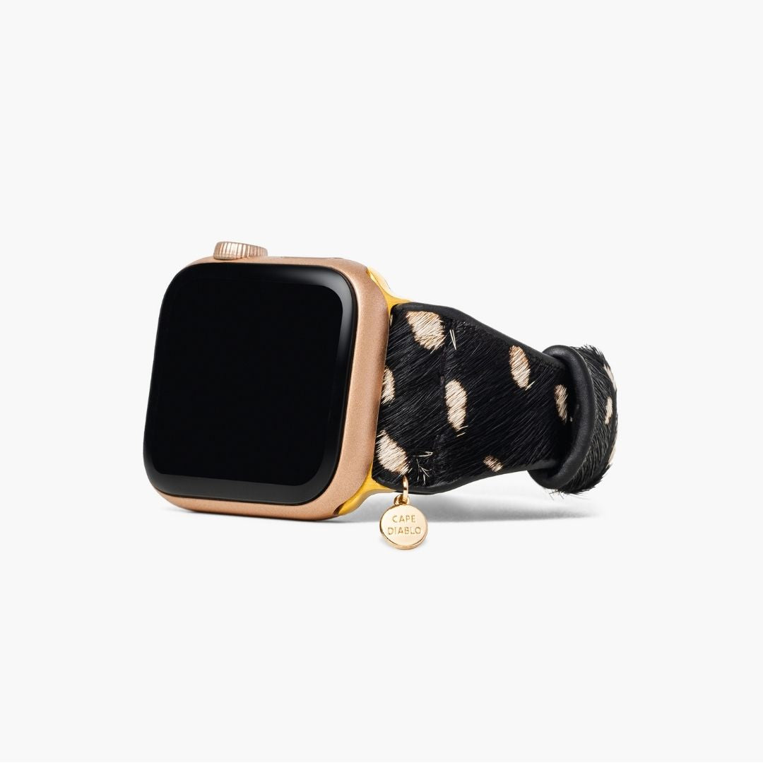 Pulseira Apple Watch em pele Safari monocromática