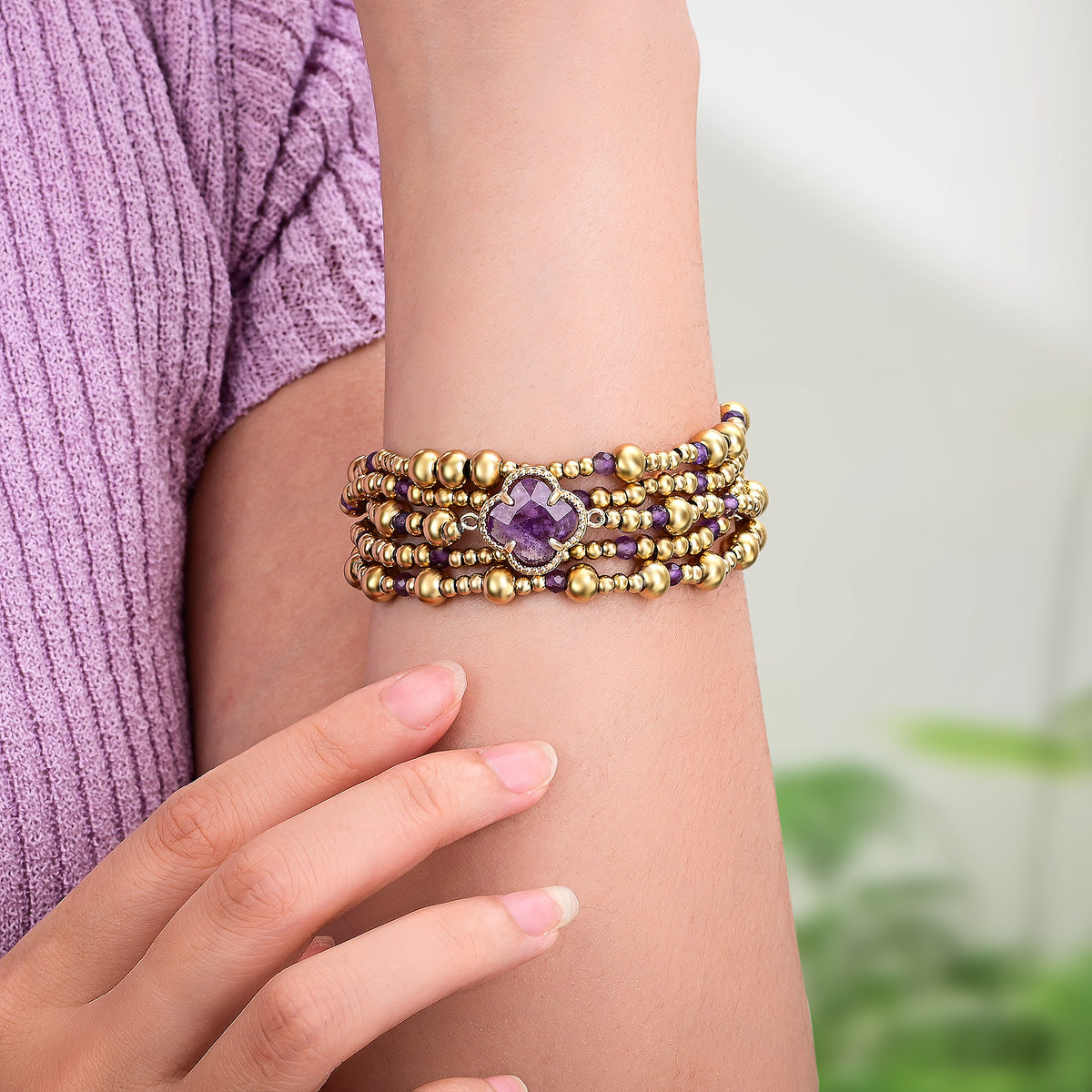 Correia elástica de proteção Imperial Amethyst para Apple Watch