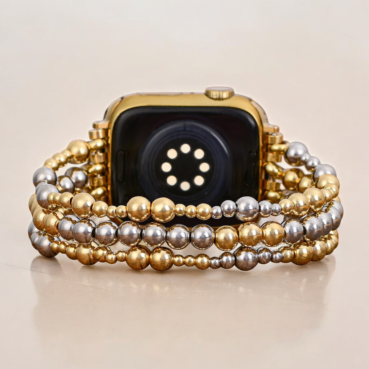 Pulseira Elástica Apple Watch em Ouro Sterling