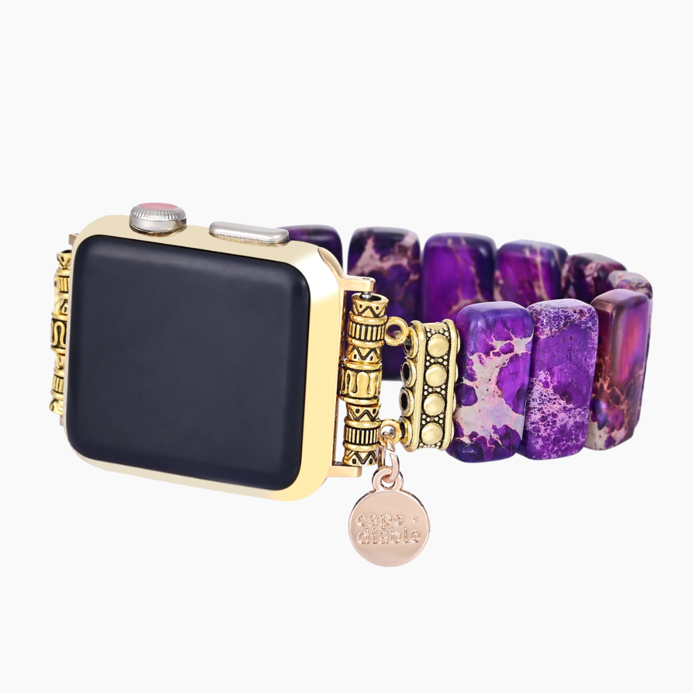 Pulseira elástica Indigo Tibetan Jasper para Apple Watch