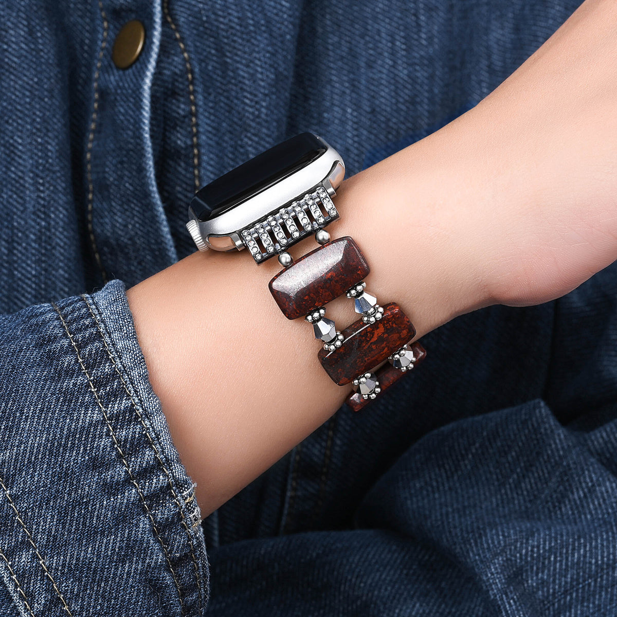 Correia elástica Crimson Earth para Apple Watch
