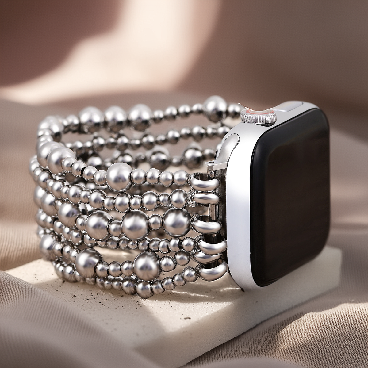 Pulseira Platinum Demure Stretch para Apple Watch