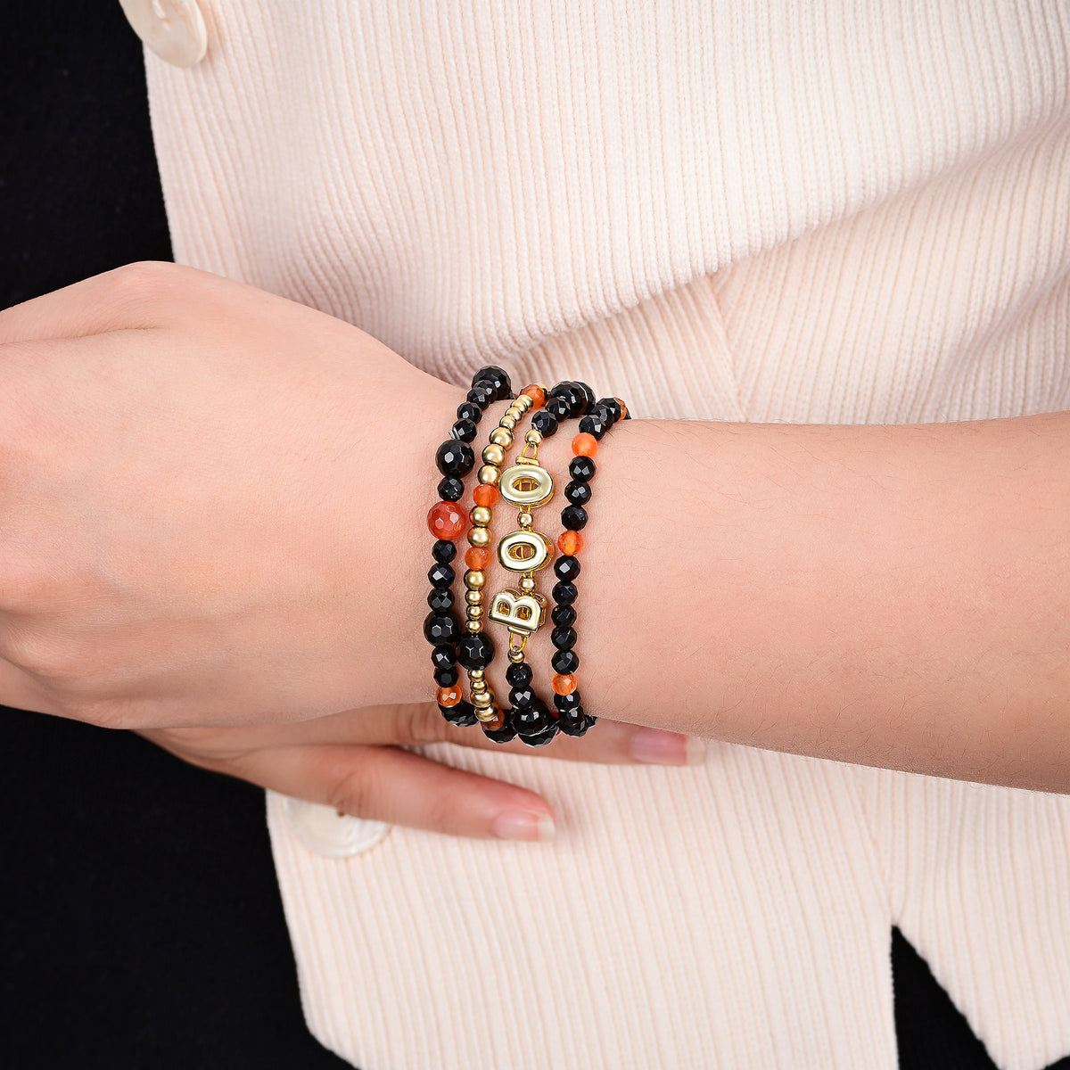 Conjunto de Pulseiras Halloween Pumpkin Patch