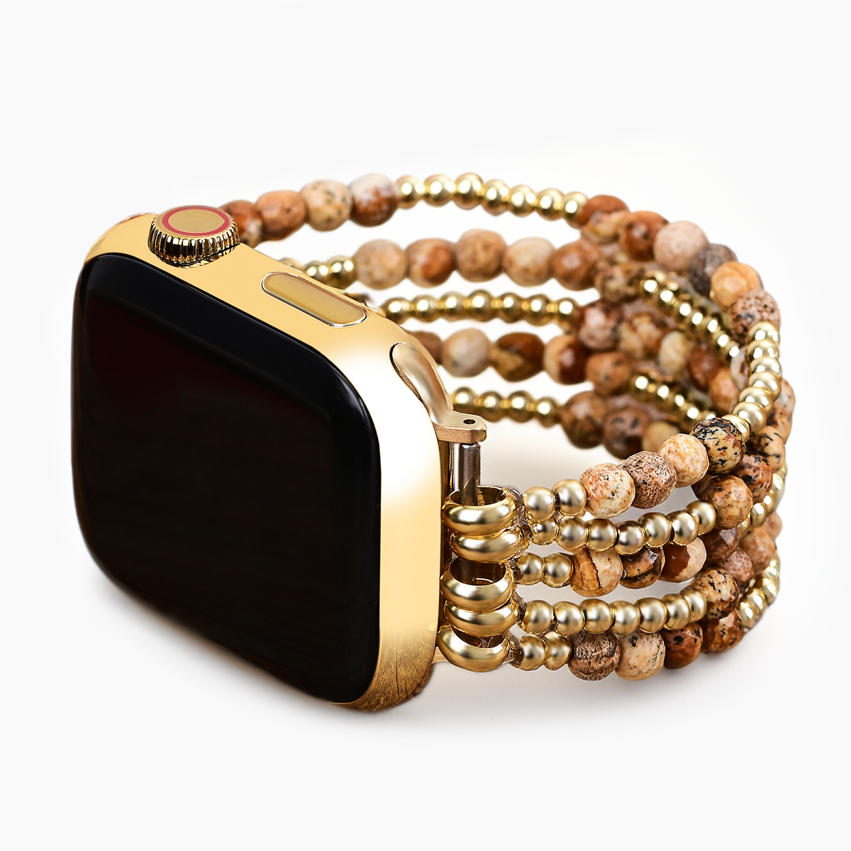 Pulseira Elástica Golden Earth Jasper para Apple Watch