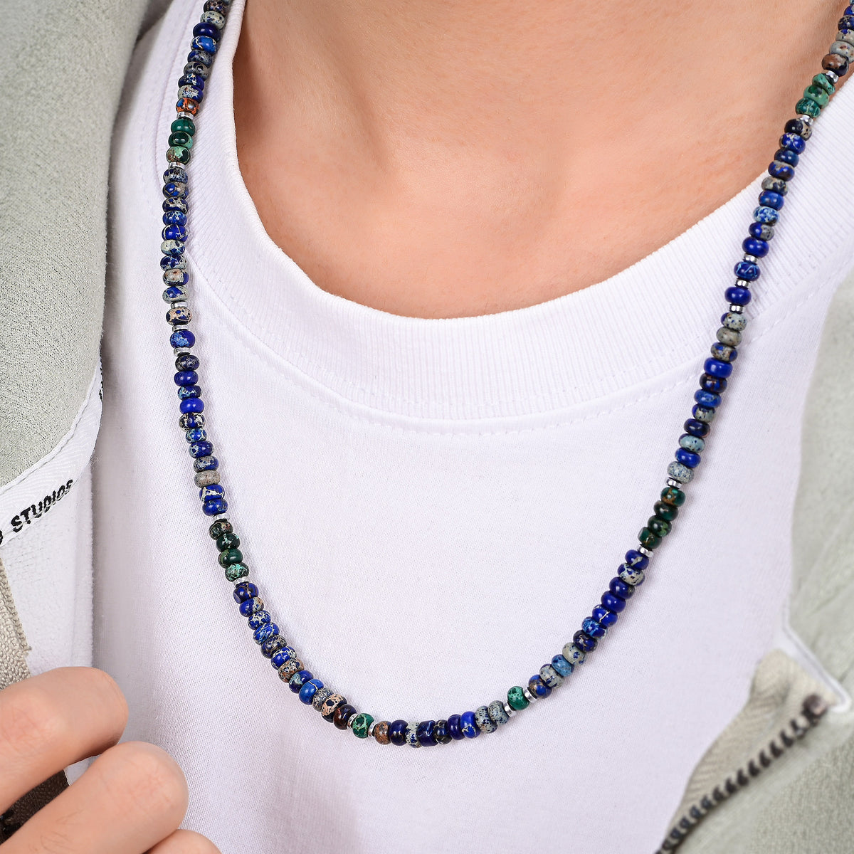 Colar Masculino Resistente Jasper