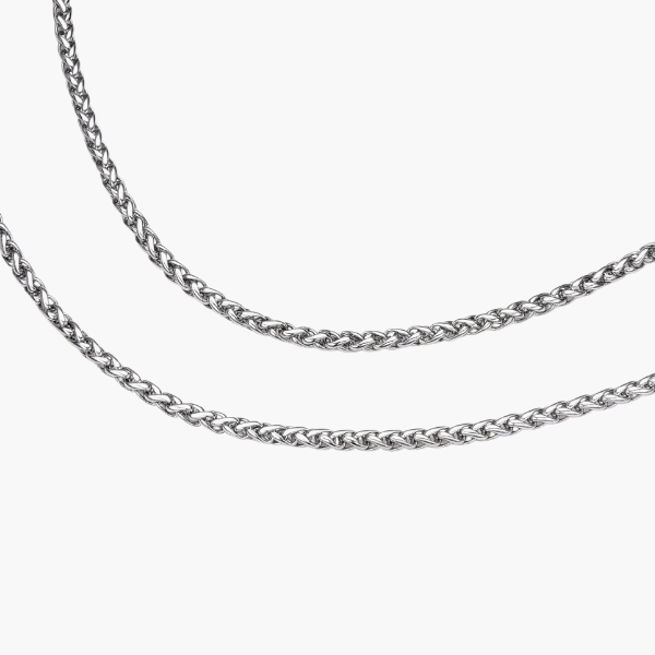 Cadeia de Trigo (Prateada) 3mm