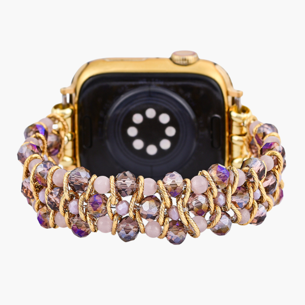 Pulseira Trançada Golden Serenity Gem para Apple Watch