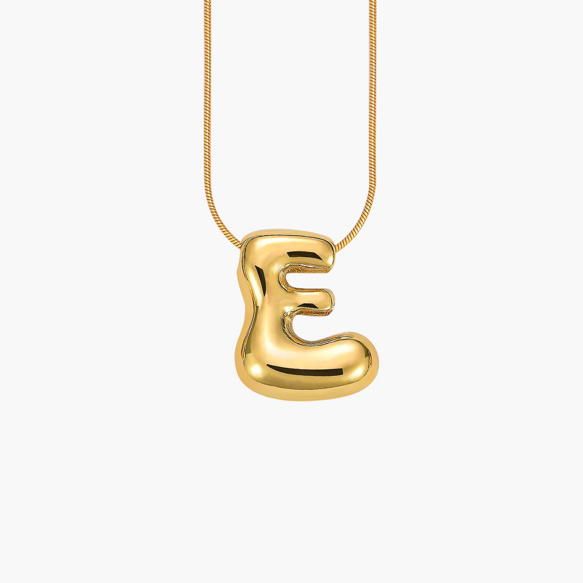 Colar com Inicial em Letra Bolha Golden Glow