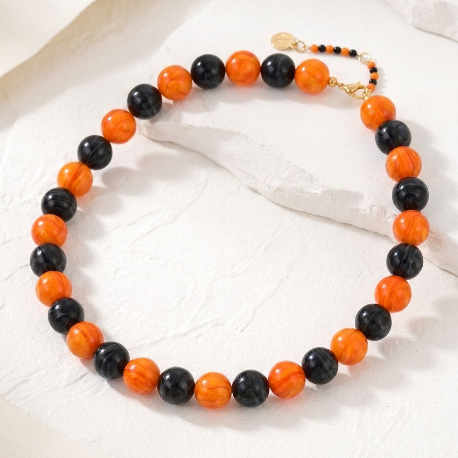 Colar robusto de Halloween Midnight Pumpkin