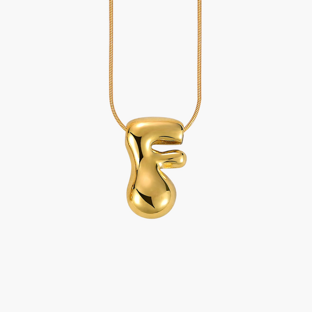 Colar com Inicial em Letra Bolha Golden Glow