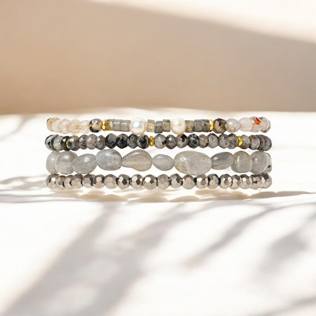 Pulseira Fusion de Ágata Labradorite para Apple Watch