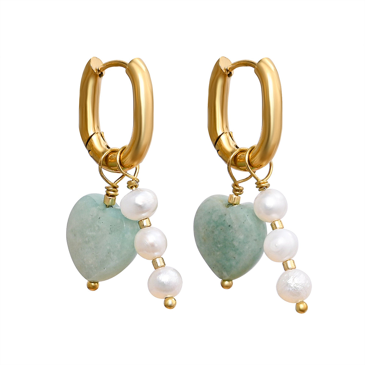 Brincos Amor Amazonite