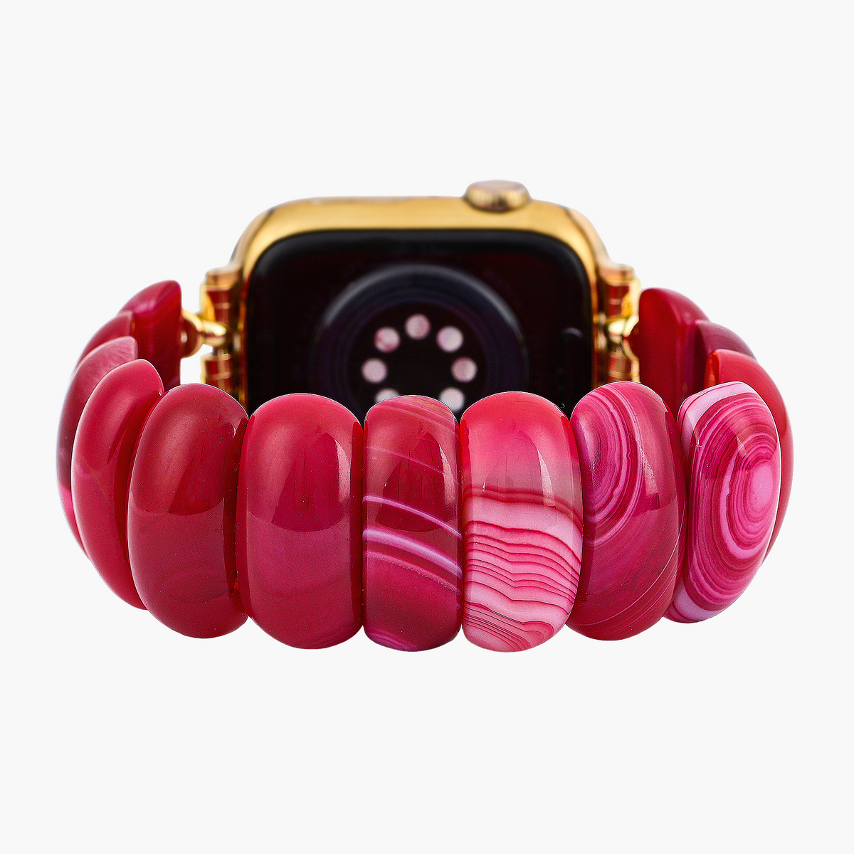 Pulseira Elástica Crimson Mirage Agate para Apple Watch