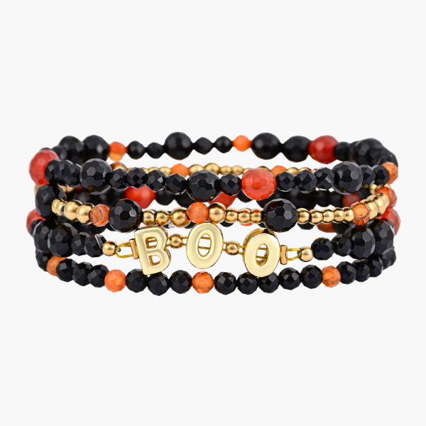 Conjunto de Pulseiras de Abóboras de Halloween
