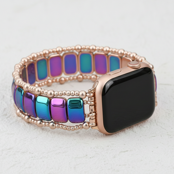 Pulseira Elástica Apple Watch Euforia Rosa