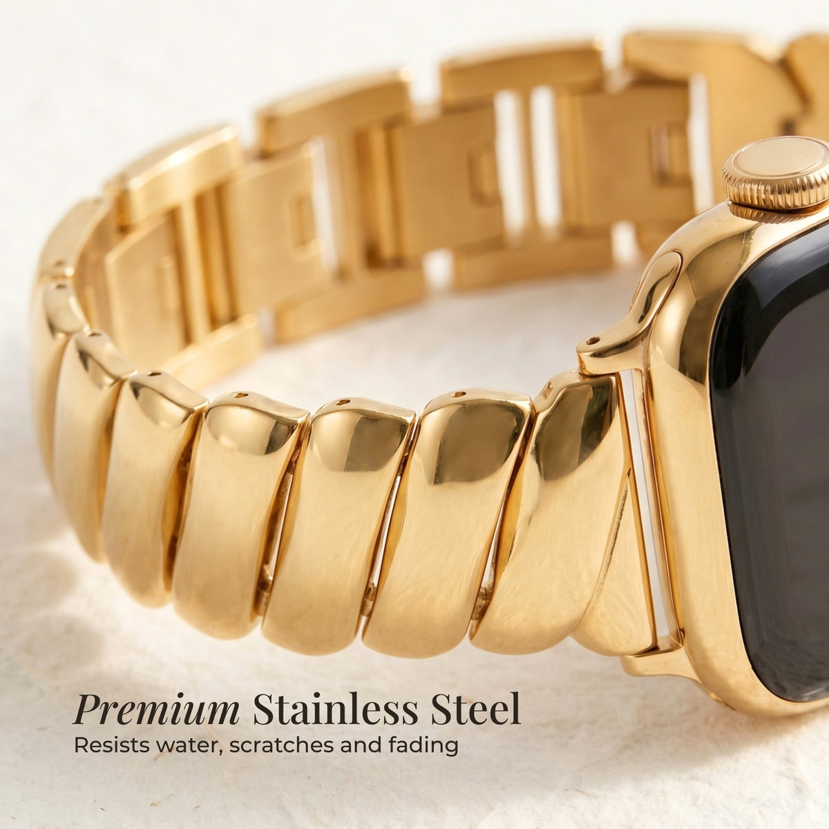 Pulseira de Luxo Golden Glamour para Apple Watch