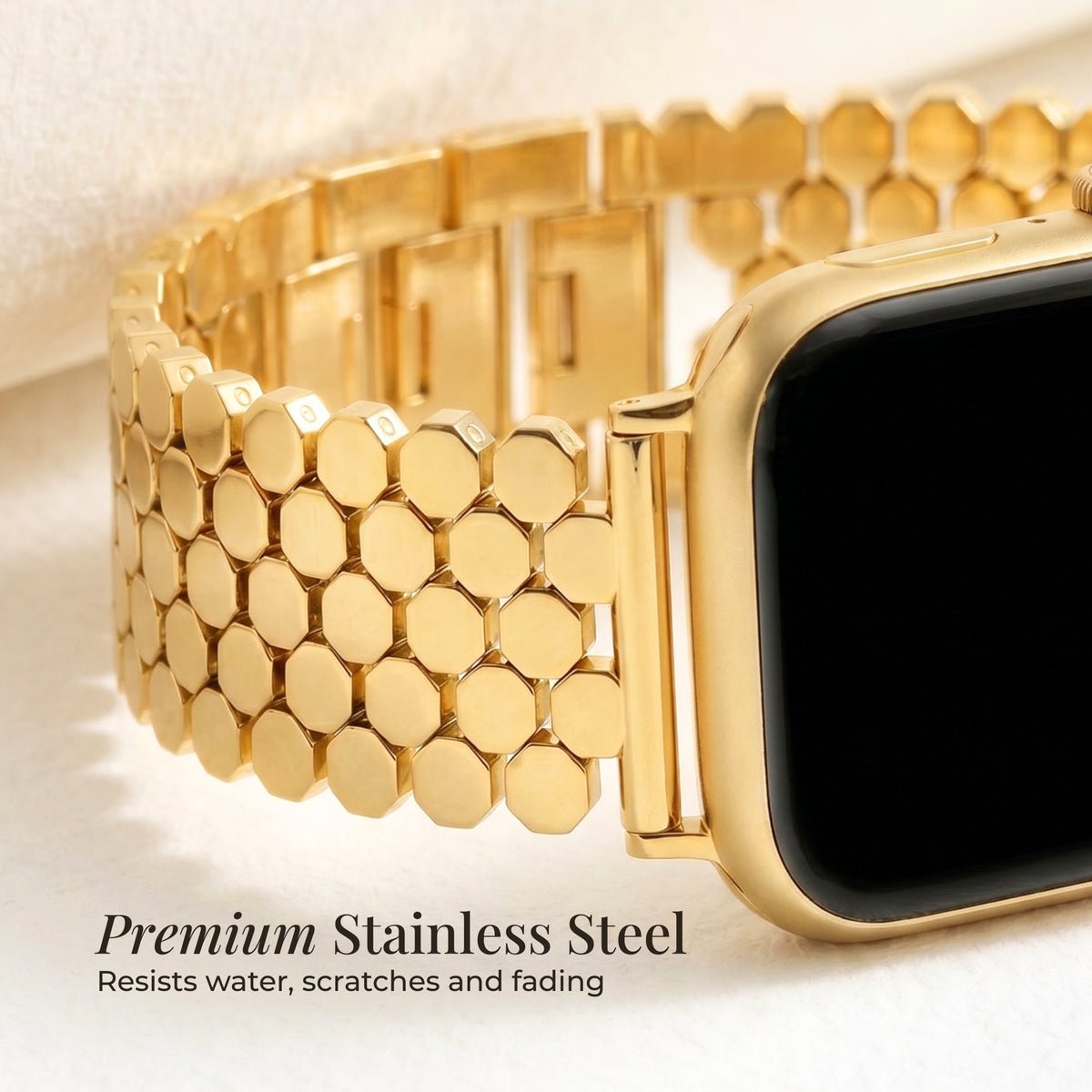 Pulseira de Luxo Golden Honeycomb para Apple Watch