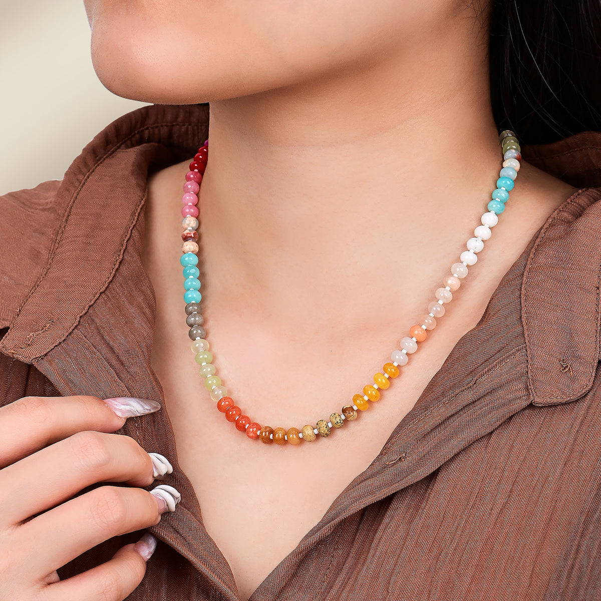 Colar de Pedra Blush Beam