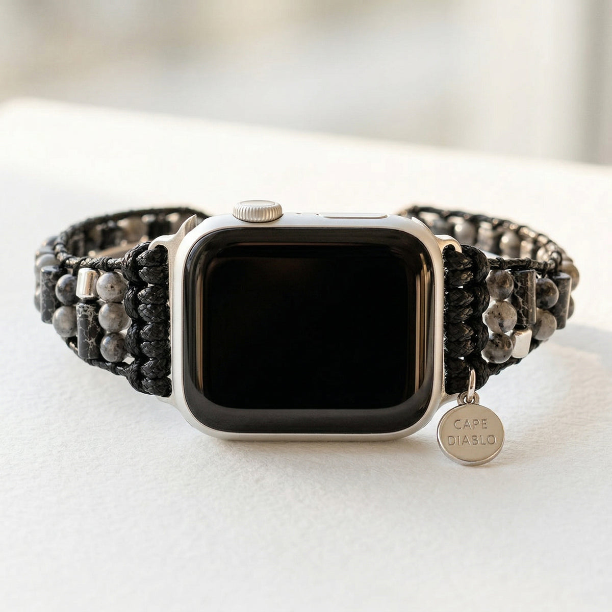 Pulseira Ativa Masculina de Labradorite para Apple Watch