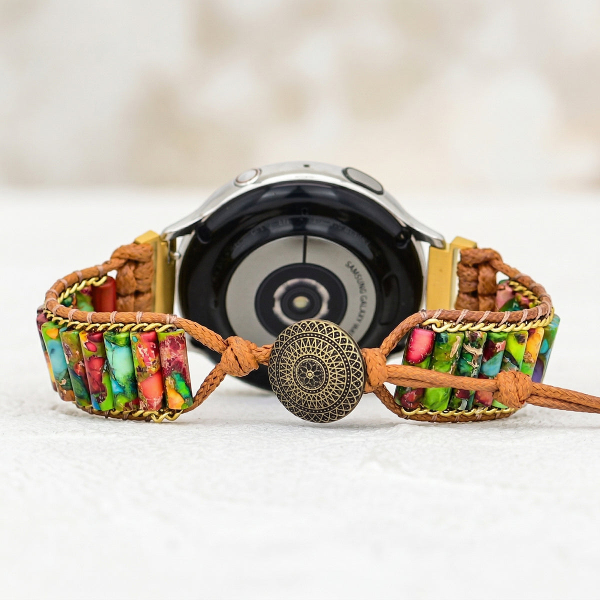 Pulseira para Samsung Galaxy Watch em Jaspe da Floresta Tropical
