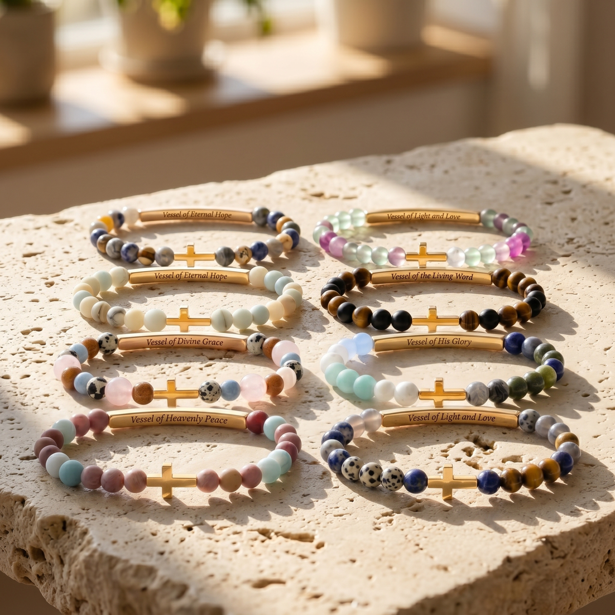 Pulseira Amazonite Mensagem Secreta Vasos de Propósito