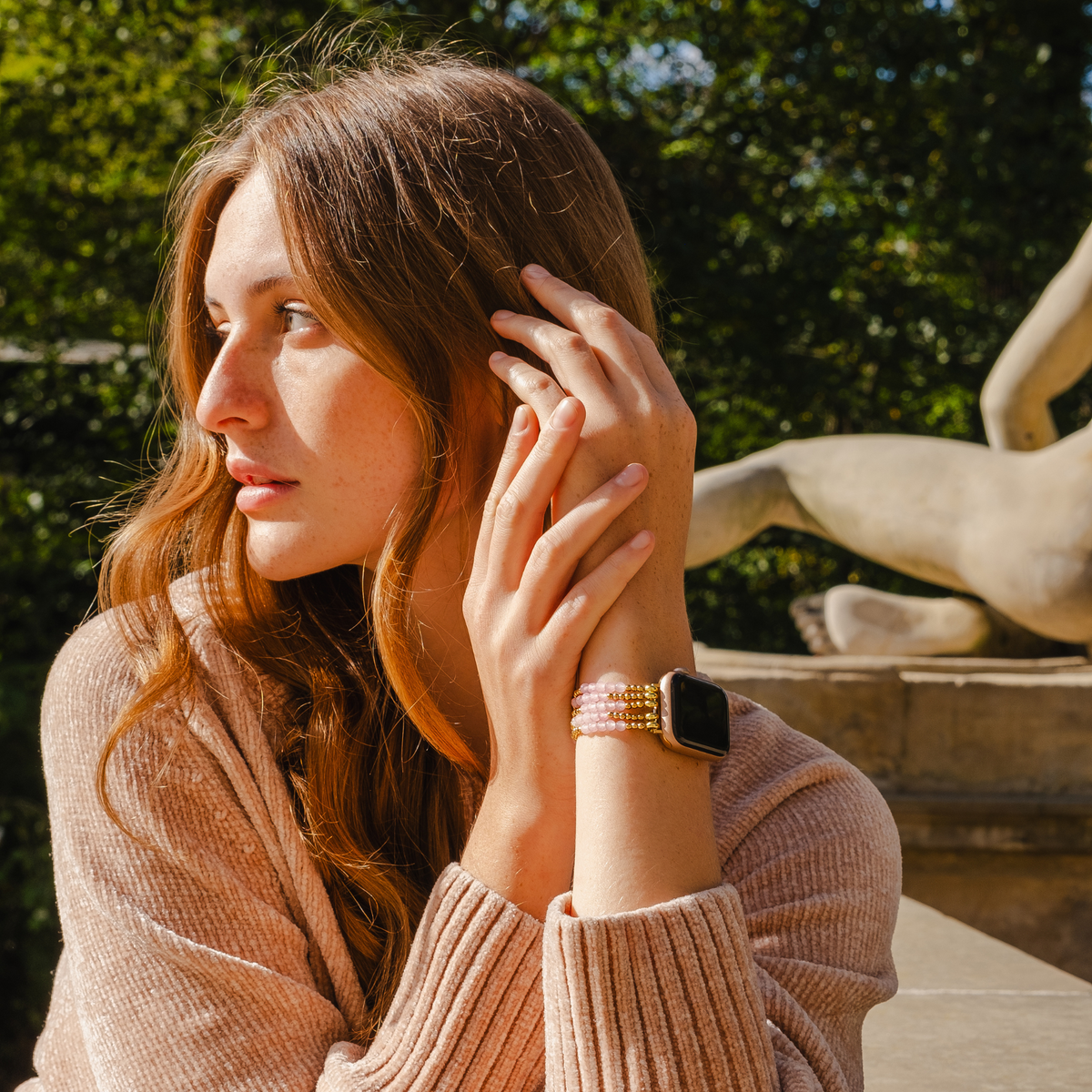 Pulseira Elástica Rose Quartz Radiance para Apple Watch