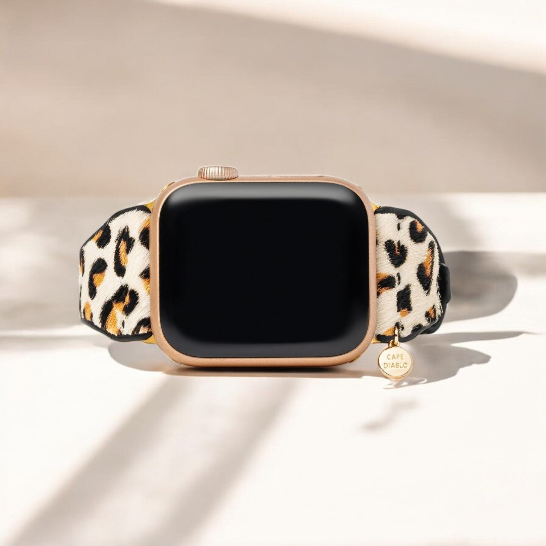Correia de Relógio em Pele Apple Ivory Feline